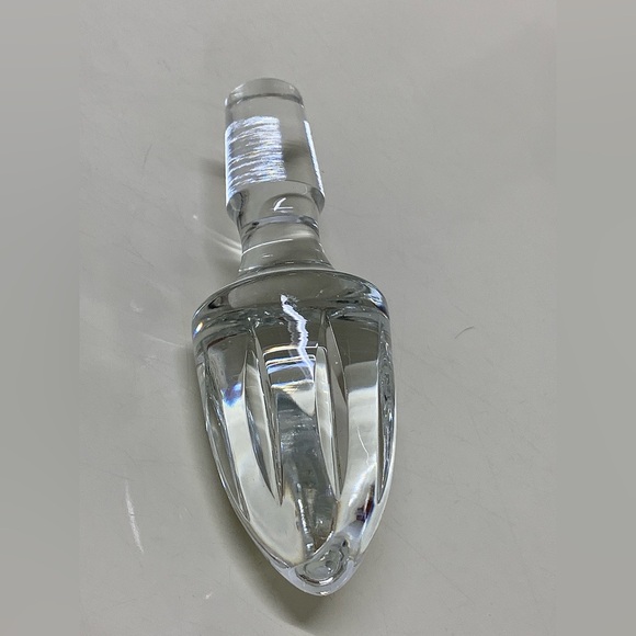 Vtg Solid Lead Crystal Decanter Finial Stopper Replacement - Picture 9 of 12